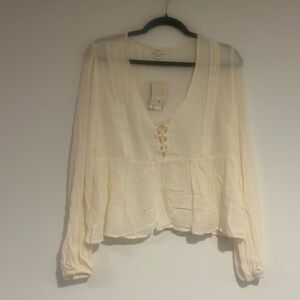 Self-esteem white Boho shirt